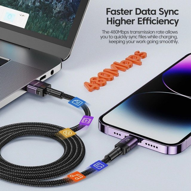 Fast Charging 2.4A Lightning USB Cable for iPhone Series - Image 5