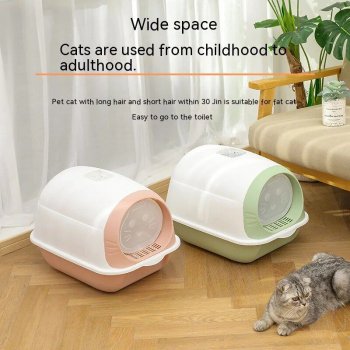 Deluxe Enclosed Cat Litter Box