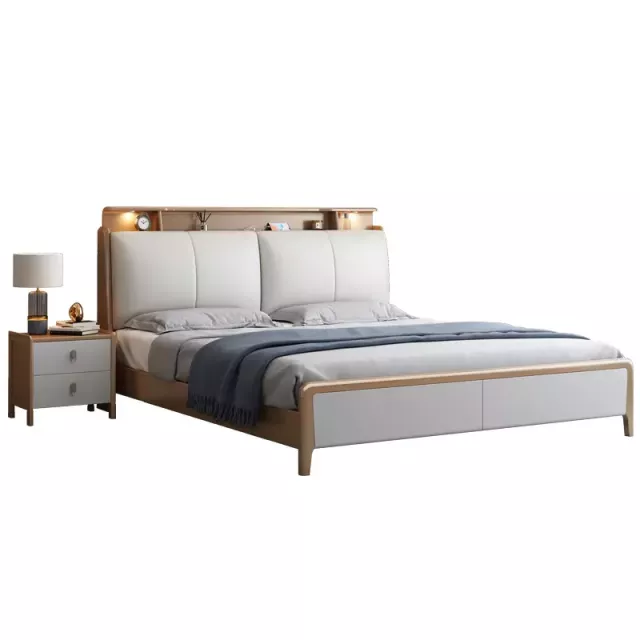 Modern Minimalist Luxury Bed with Storage - Elegant Home Bedroom Furniture - Image 3