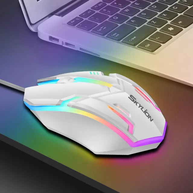 Wired 3-Button Gaming & Office Mouse with Colorful Lighting for Windows and IOS - Image 5