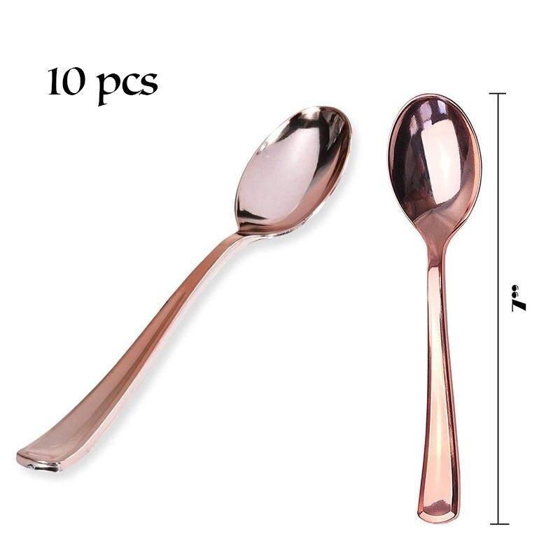 10pcs Rose Spoons