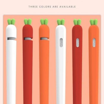 Carrot Cartoon Silicone Pencil Sleeve for iPad Stylus