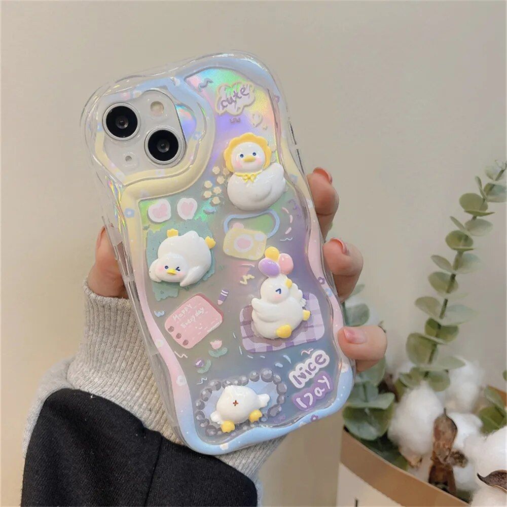 3D Cartoon Duck Cake Gradient Wave Silicone Case for iPhone Models Model: for iPhone 11|for iPhone 11Promax|for iphone 13|for iphone 13 Pro|for iphone 13 ProMax|for iphone 14|for iPhone 14Plus|for iphone 14Pro|for iphone 14ProMax|for iphone 15|for iphone 15Pro|for iphone 15Plus|for iphone 15Promax|for iphone 12|for iphone 12 Pro|for iphone 12 ProMax Color: Blue 