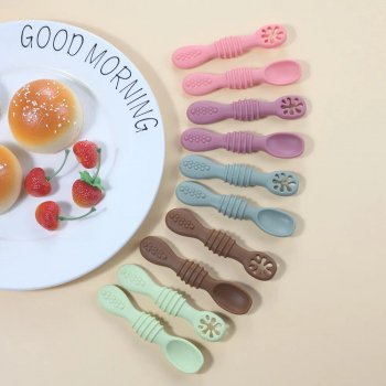 Cute Baby Learning Spoons Utensils Set