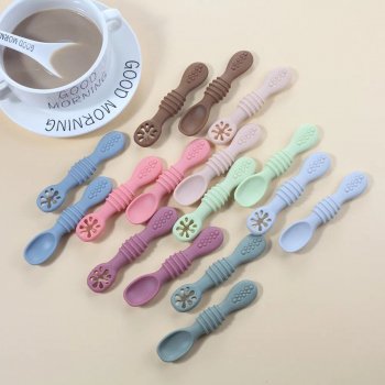 Cute Baby Learning Spoons Utensils Set