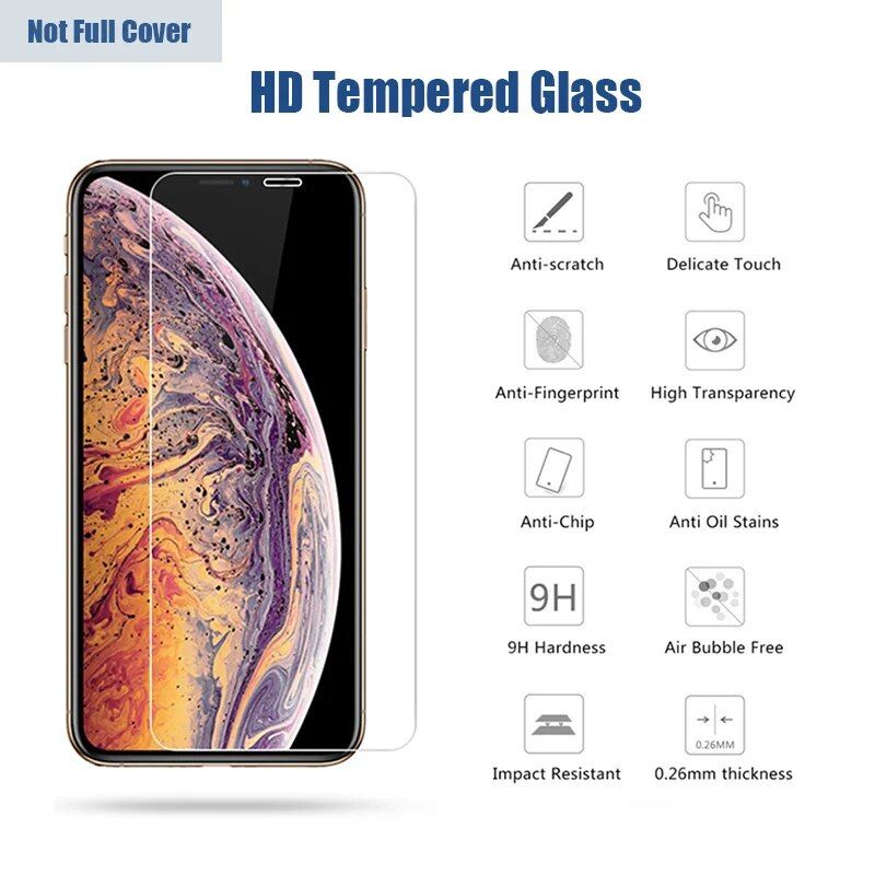 iPhone Tempered Glass Screen Protector for 11, 12 Pro Max and More 