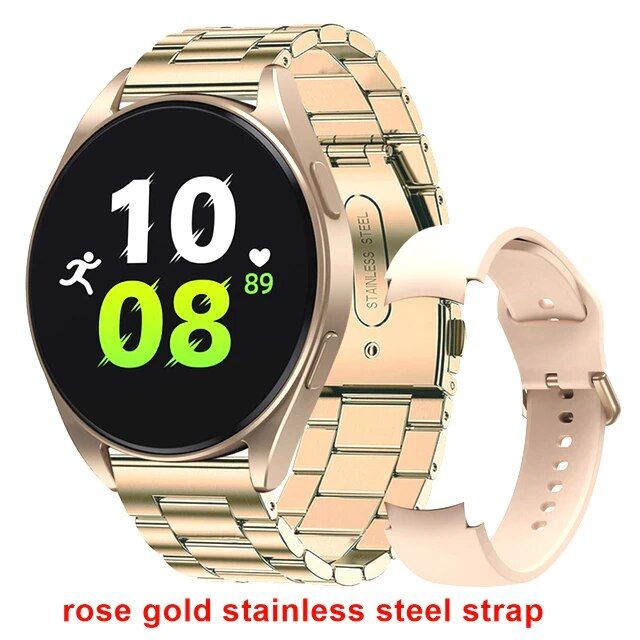 Rose gold steel band