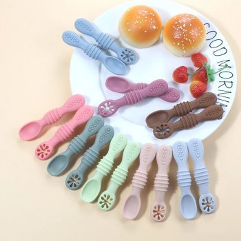Cute Baby Learning Spoons Utensils Set