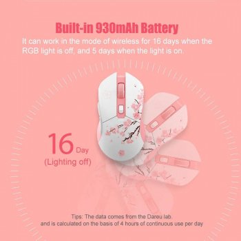 Dual-Mode Wireless/Wired RGB Gaming Mouse with Rechargeable Battery & Macro Settings