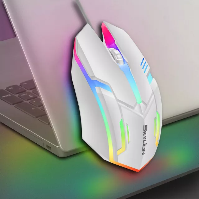 Wired 3-Button Gaming & Office Mouse with Colorful Lighting for Windows and IOS - Image 4