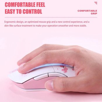 Dual-Mode Wireless/Wired RGB Gaming Mouse with Rechargeable Battery & Macro Settings