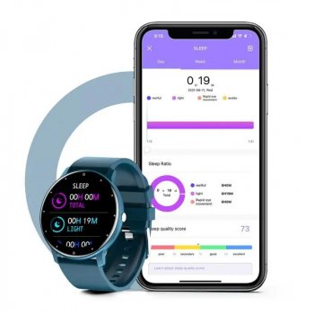 Waterproof Touchscreen Smartwatch with Heart Rate & Fitness Tracker for iOS and Android