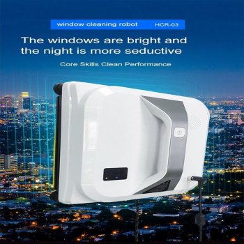 Intelligent Window Cleaning Machine with High Suction and Safety Features