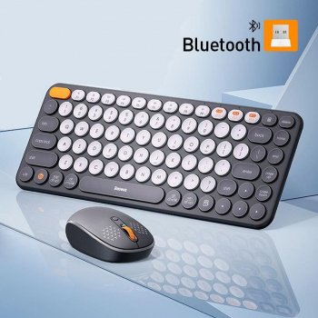 Wireless Keyboard and Mouse Combo - Bluetooth & 2.4GHz USB