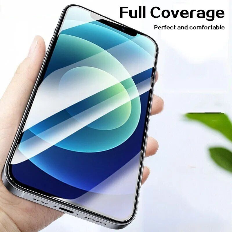 4PCS Full Coverage Tempered Glass Screen Protector for iPhone 13, 12, 11 Pro Max and More 