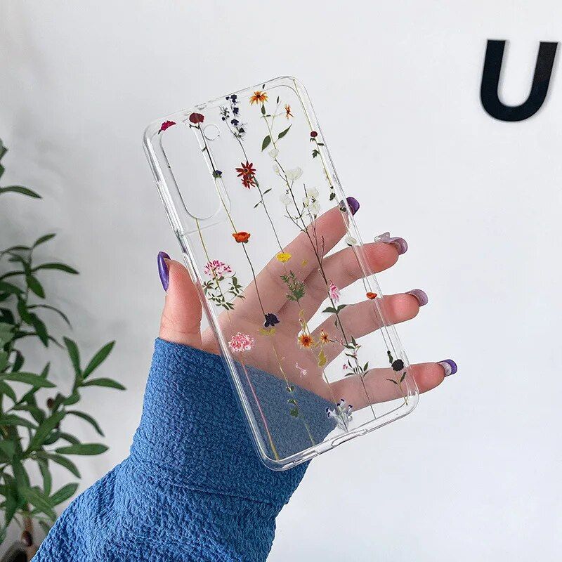 Ultra Clear Floral Painted Silicone Phone Case for Samsung Galaxy S Series 