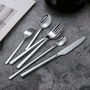 Black Dinnerware Set 6 Pieces