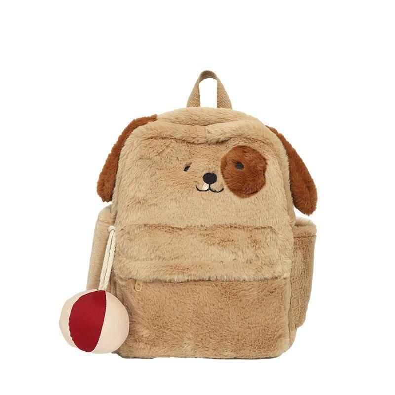 Trendy Cartoon Dog Plush Fashion Backpack for Women 