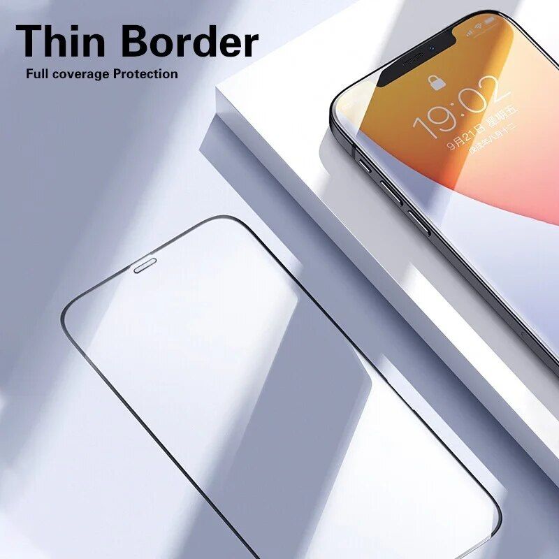 4PCS Full Coverage Tempered Glass Screen Protector for iPhone 13, 12, 11 Pro Max and More 