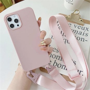 Crossbody Silicone Case with Necklace Lanyard for Various iPhone Models