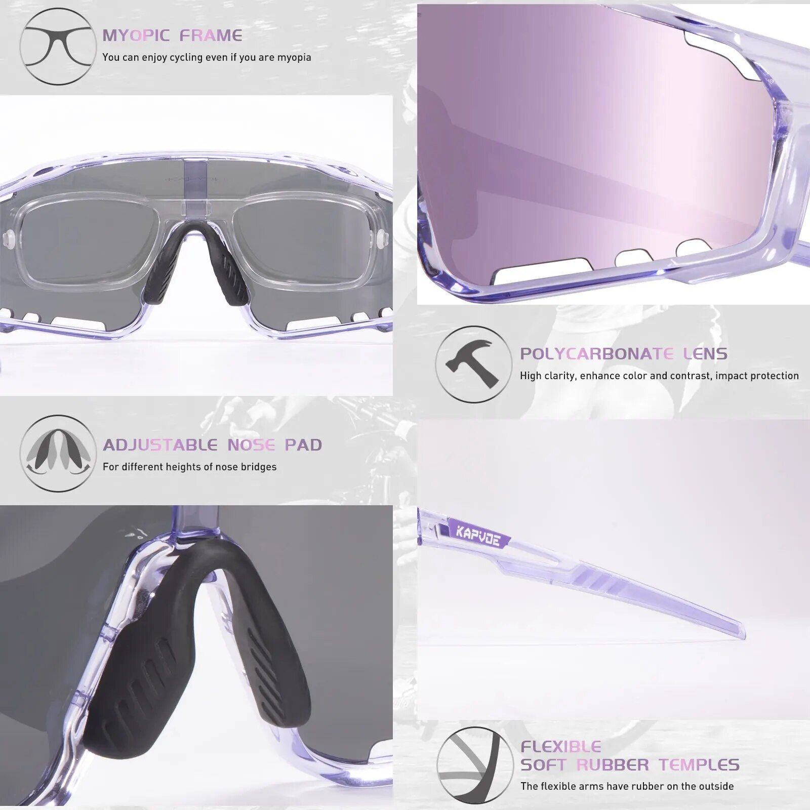 Photochromic Cycling Glasses: UV400 Protection, Unisex, for All Outdoor Sports 