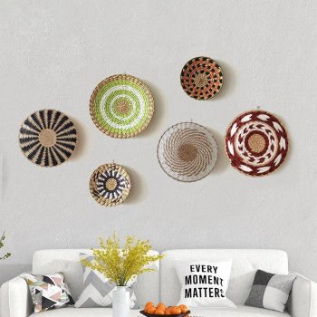 Elegant Nordic-Inspired Handwoven Rattan Wall Decor