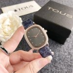 Elegant Oval Quartz Women's Watch with Diamond Accents and Leather Strap - Image 3