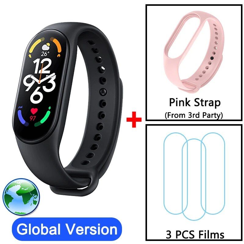 Watch + Pink Band + 3Pcs Films