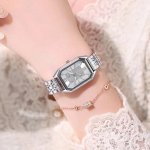 Elegant Stainless Steel Rectangle Quartz Watch for Women - Image 5