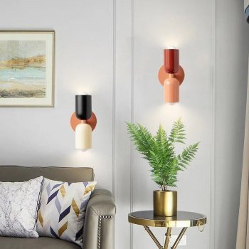 Modern Minimalist Double-Head Nordic LED Wall Lamps for Cozy Indoor Ambiance