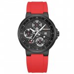 Luxury Quartz Waterproof Men's Wristwatch with Luminous Silicone Strap
