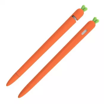 Carrot Cartoon Silicone Pencil Sleeve for iPad Stylus