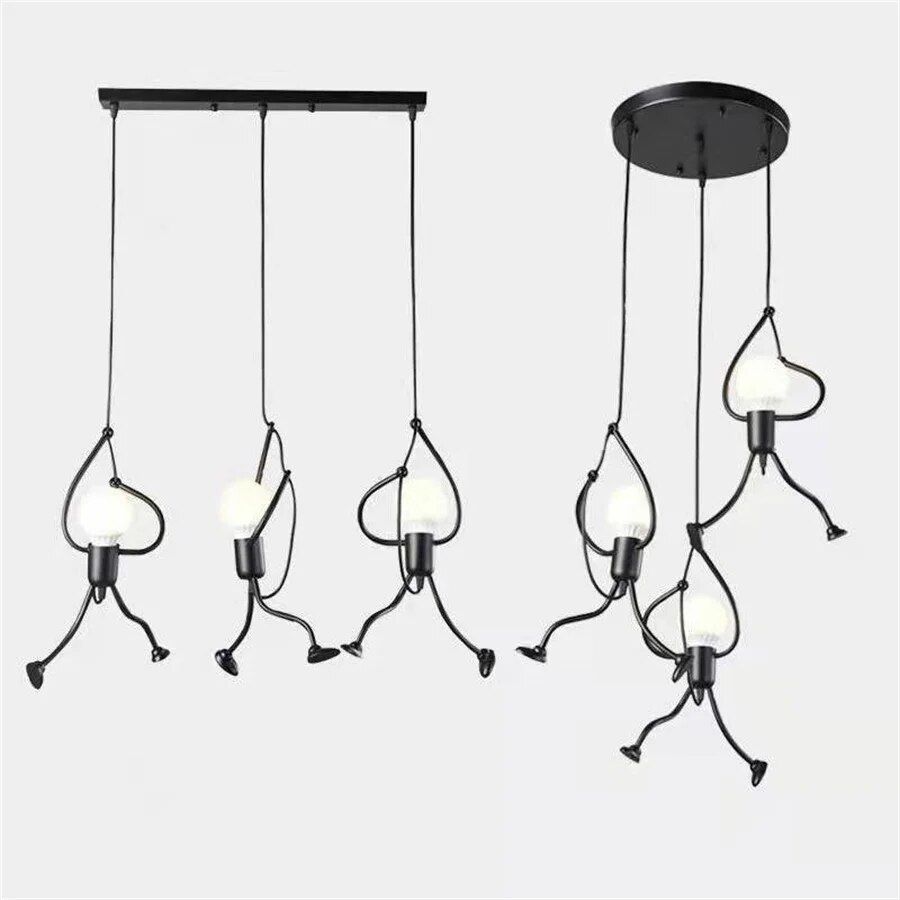 Chic Iron Little Man LED Pendant Light Home & Garden Home Decor Lighting