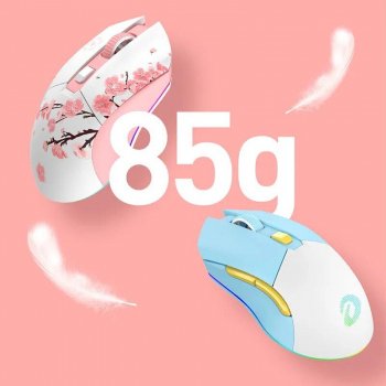 Dual-Mode Wireless/Wired RGB Gaming Mouse with Rechargeable Battery & Macro Settings
