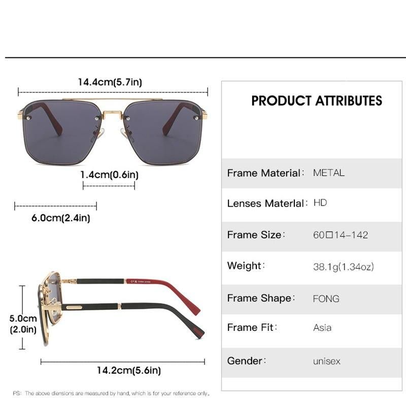 Luxe UV400 Square Sunglasses 