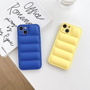 Fashion Down Jacket Soft Silicone Phone Case for iPhone Series