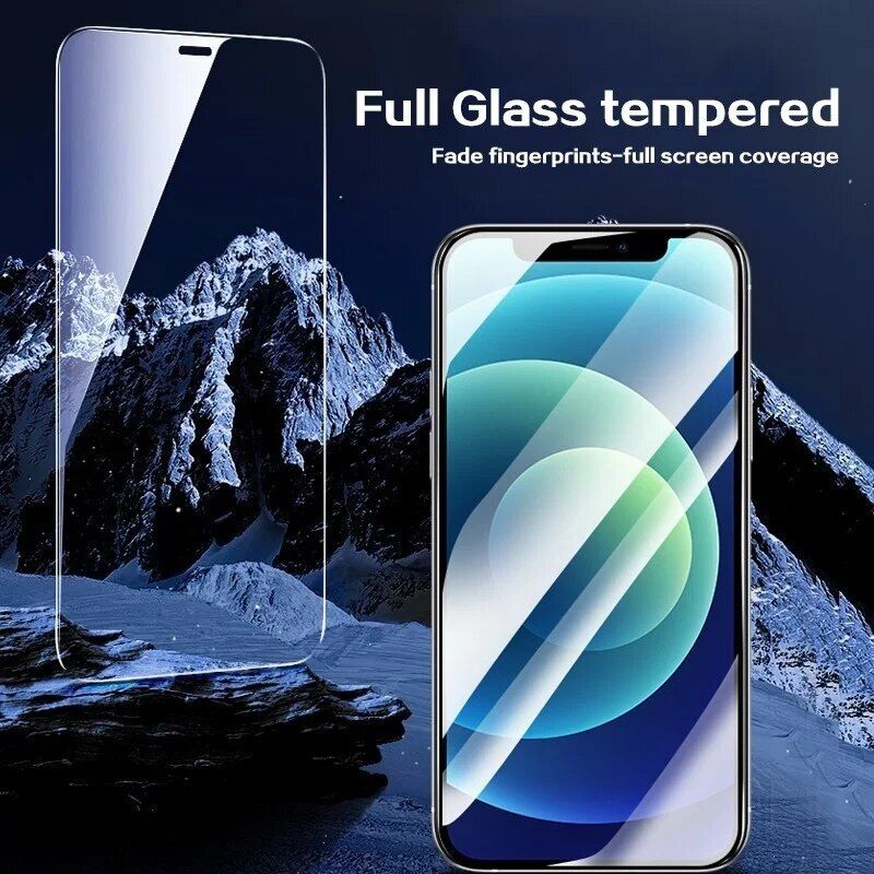 4PCS Full Coverage Tempered Glass Screen Protector for iPhone 13, 12, 11 Pro Max and More 