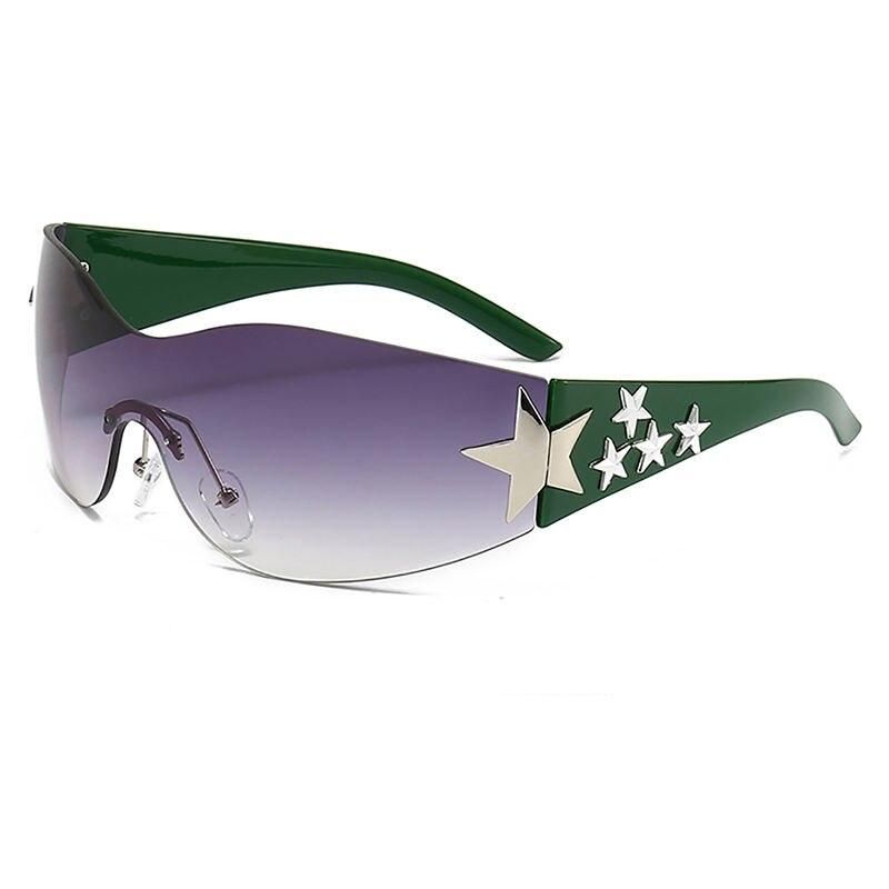 Chic Y2K Sports Star Rimless Sunglasses 