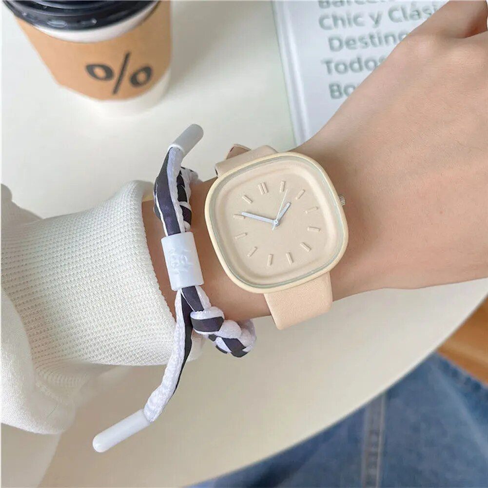 Chic Macaron Color Square Watch 