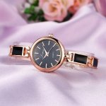 Elegant Stainless Steel Rhinestone Quartz Ladies Watch - Image 4