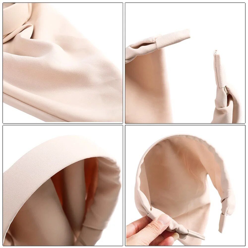 Chic Solid Color Polyester Hairband for Women 
