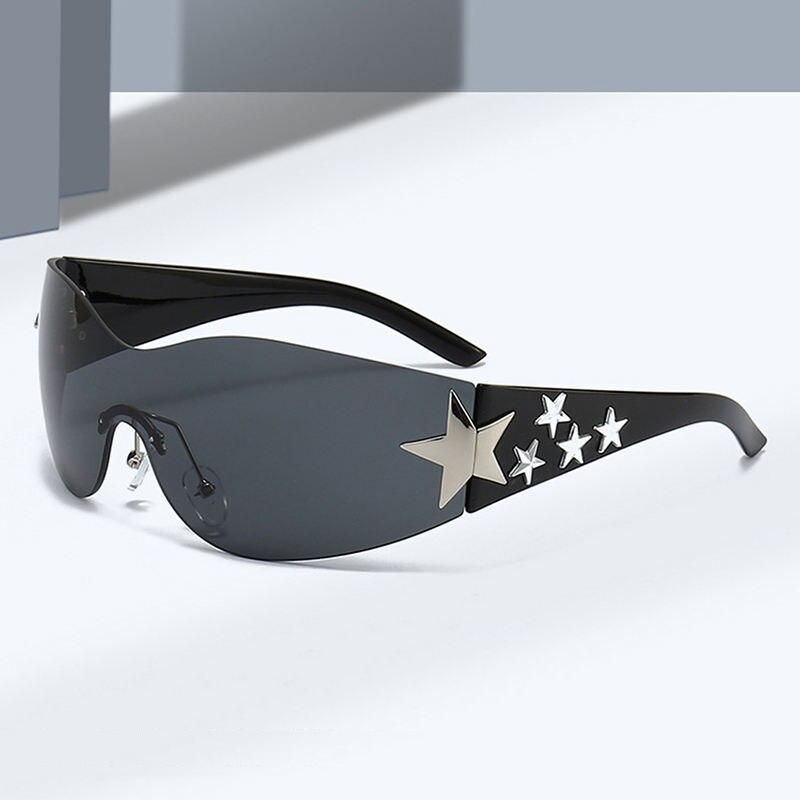 Chic Y2K Sports Star Rimless Sunglasses 