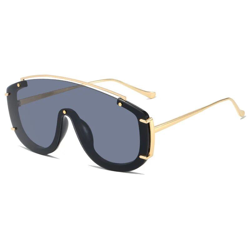 Chic Square Oversized Sunglasses - UV400 Vintage Wrap Eyewear for Women 