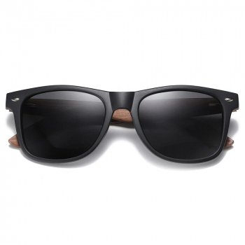 Classic Square Wooden Polarized Sunglasses for Men