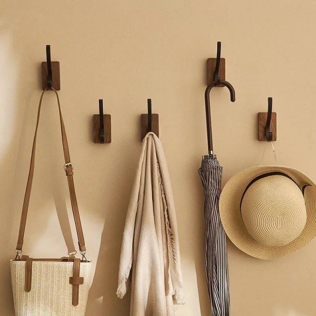 Walnut Solid Wood Single Hook - Image 4