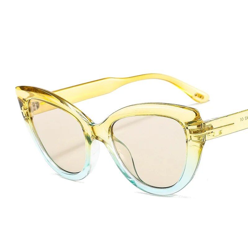 Trendy Cat Eye Sunglasses with Gradient Lens – UV400 Protection, Vintage Design 