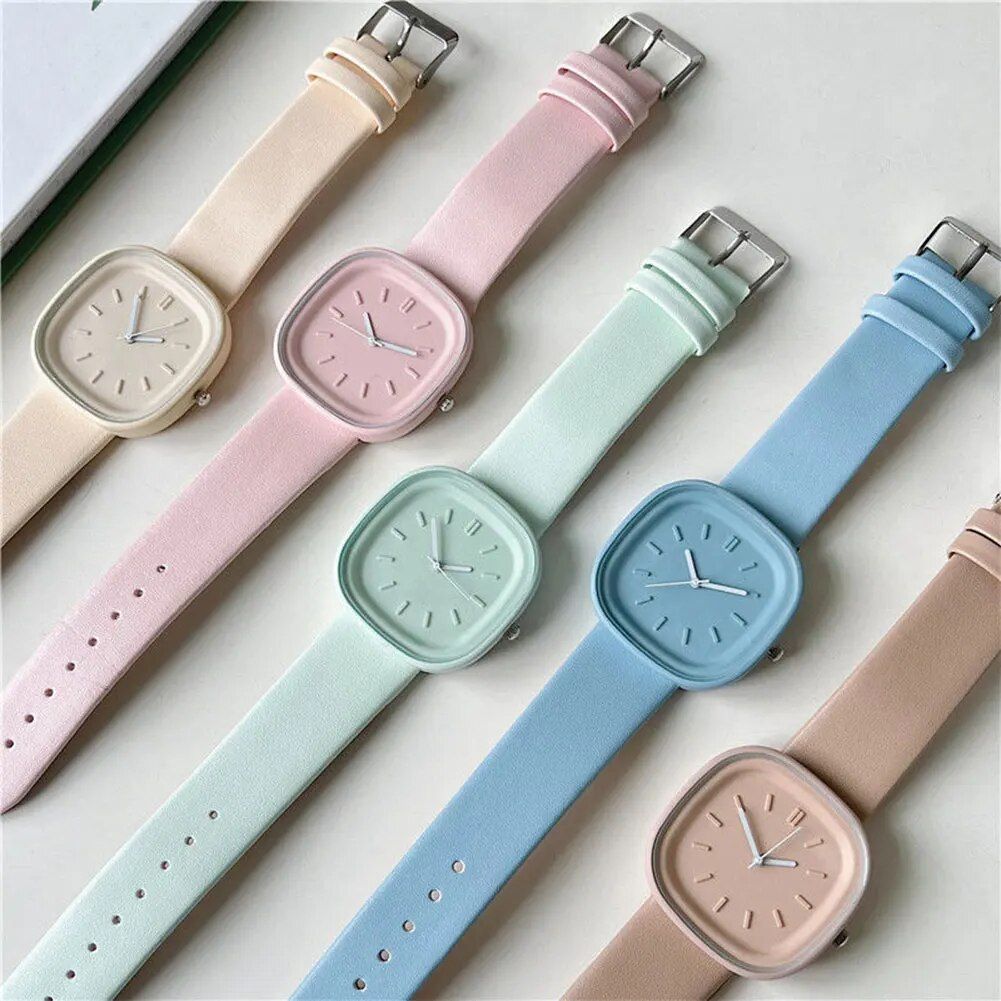 Chic Macaron Color Square Watch 