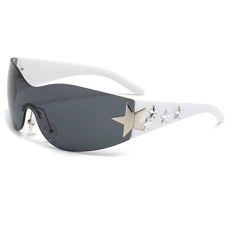 Chic Y2K Sports Star Rimless Sunglasses 