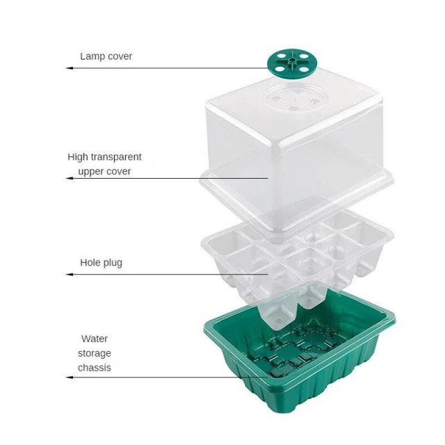 Versatile 6-Hole & 12-Hole High-Breathable Seedling Box Set – Perfect for Gardening Enthusiasts - Image 3