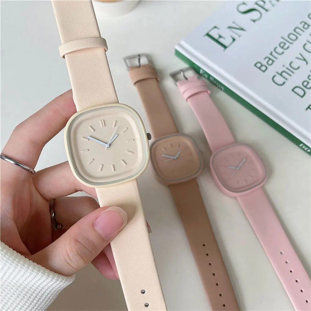 Chic Macaron Color Square Watch 